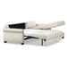 Omnia Leather Slofa Oasis sectional sleeper sofa with storage chaise on the right, featuring plush upholstery and modern design.