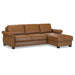 Omnia Leather Slofa Oasis sectional sleeper sofa with storage chaise on the right, featuring plush upholstery and modern design.