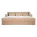 Omnia Leather Slofa The Joy Sleeper Sofa in a modern design, featuring plush fabric upholstery and a convertible sleeping feature.