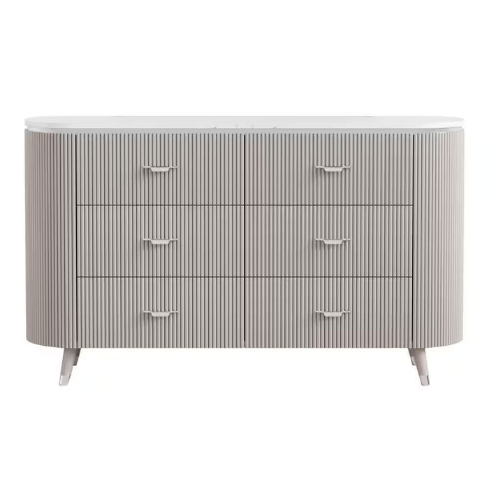 J & M Furniture Opal Dresser in Light Grey
