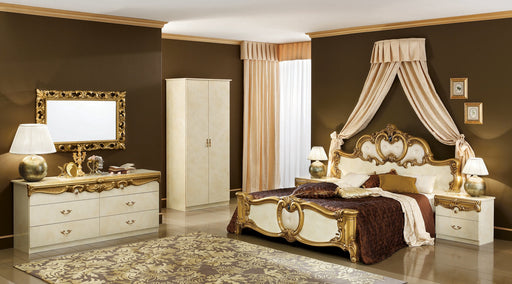 ESF Camelgroup Italy Barocco Bed Ivory with Gold, Camelgroup Italy SET p11680
