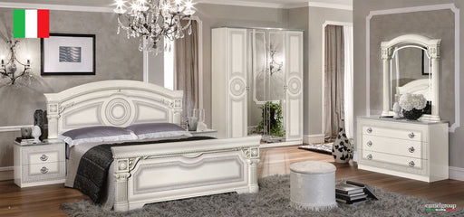ESF Camelgroup Italy Aida Bedroom, White with Silver, Camelgroup Italy SET p7543
