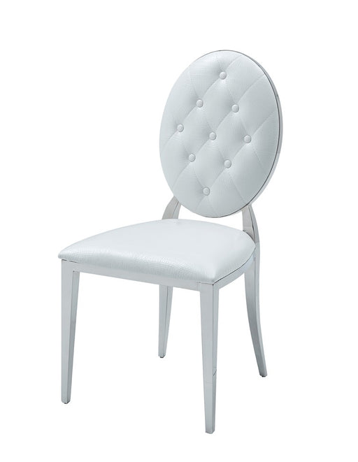 ESF Extravaganza Collection 110 Side Chair White SET p9865