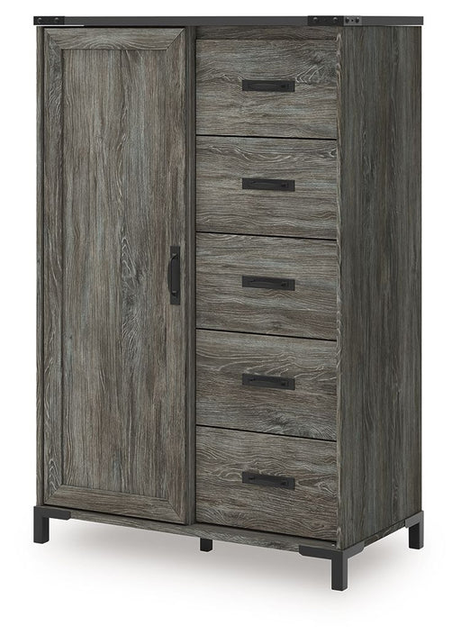 Gray Frandern Accent Chest by Signature Design by Ashley®, showcasing a modern dressing chest with sleek drawers and contemporary style.