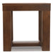Dark brown Watson square end table by Signature Design Ashley, featuring a sleek modern design with a sturdy square shape.