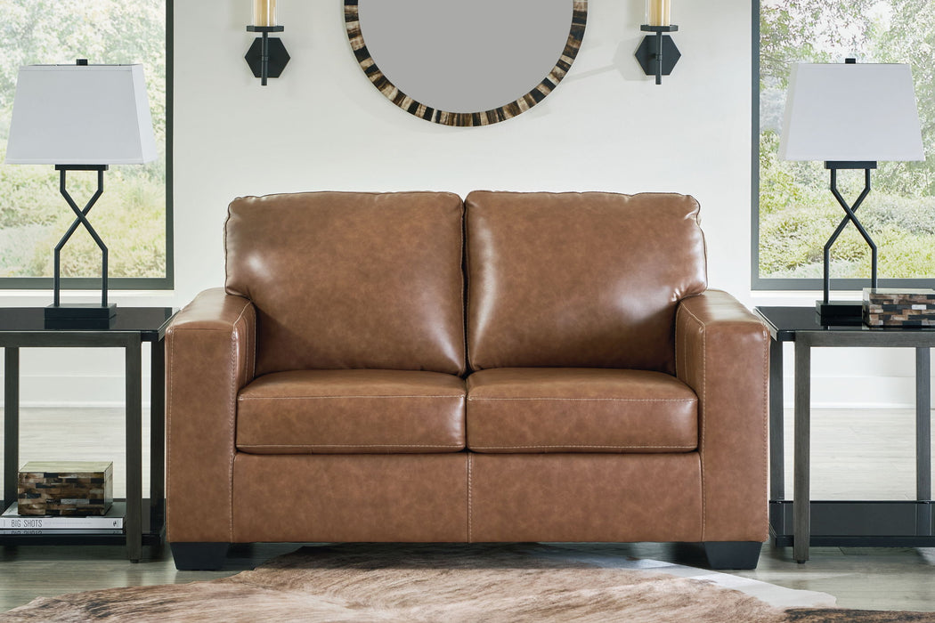 Signature Design by Ashley Bolsena loveseat, stationary upholstered loveseat with plush cushions and modern design, in a stylish fabric.