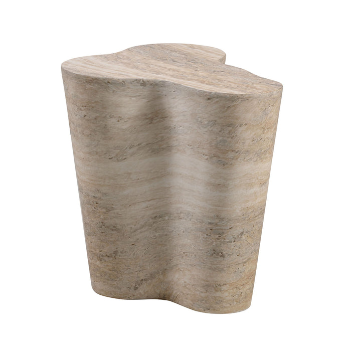 TOV Furniture Slab short side table with sleek wooden surface and modern design, ideal for living room or bedroom decor.