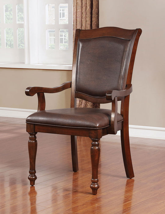 Sylvana - Arm Chair (Set of 2) - Brown Cherry / Espresso