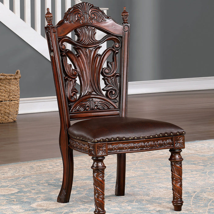 Canyonville - Side Chair (Set of 2) - Brown Cherry / Dark Brown