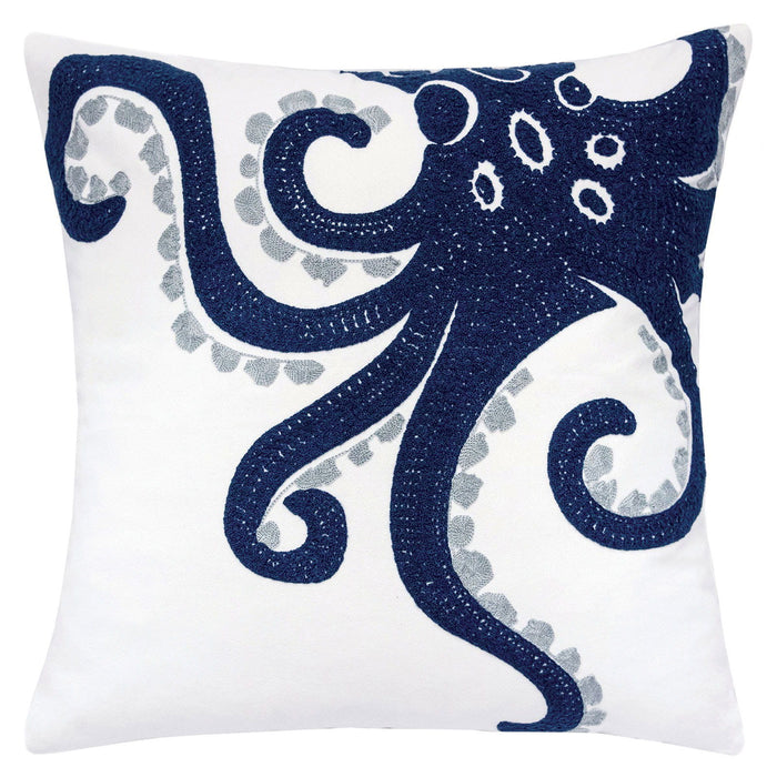 Maura - Pillow (Set of 2) - White / Blue