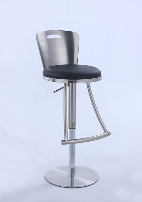 Chintaly 0406 Contemporary Metal-Back Adjustable Height Stool