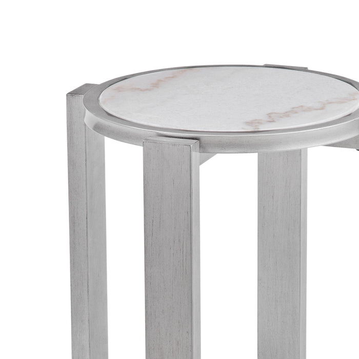 Hessle - Round Accent Table - Silver