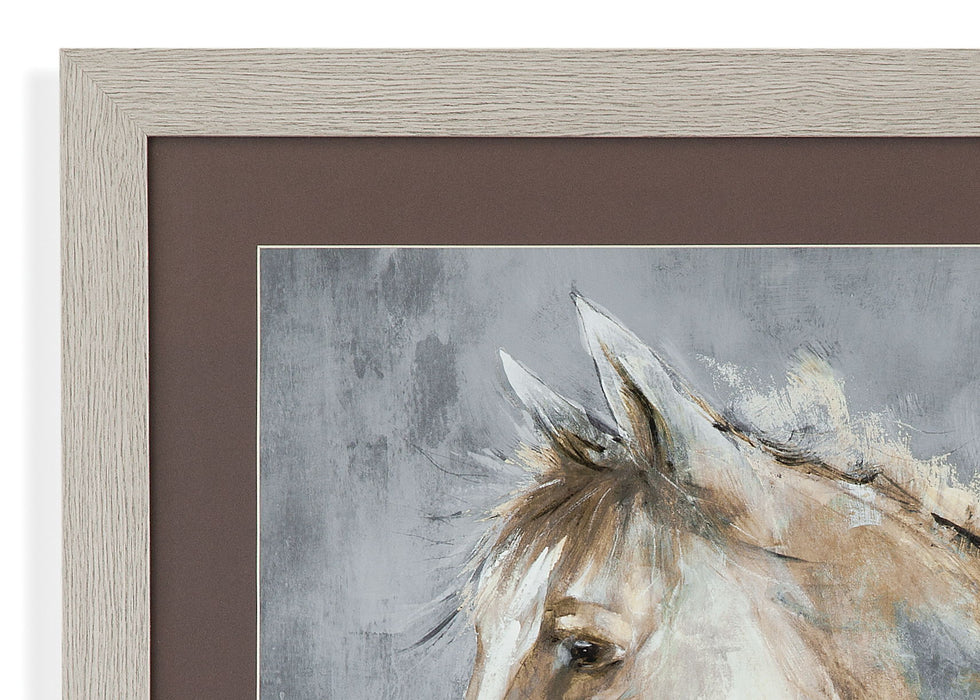 Horse - Framed Print - Dark Gray