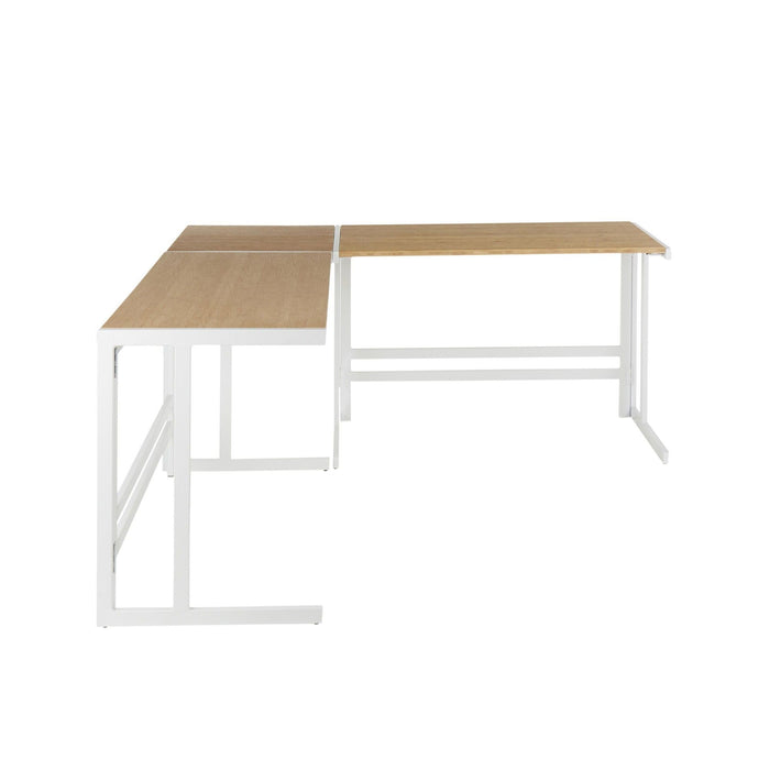 Roman - Office Desk L-Shaped Set - Beige