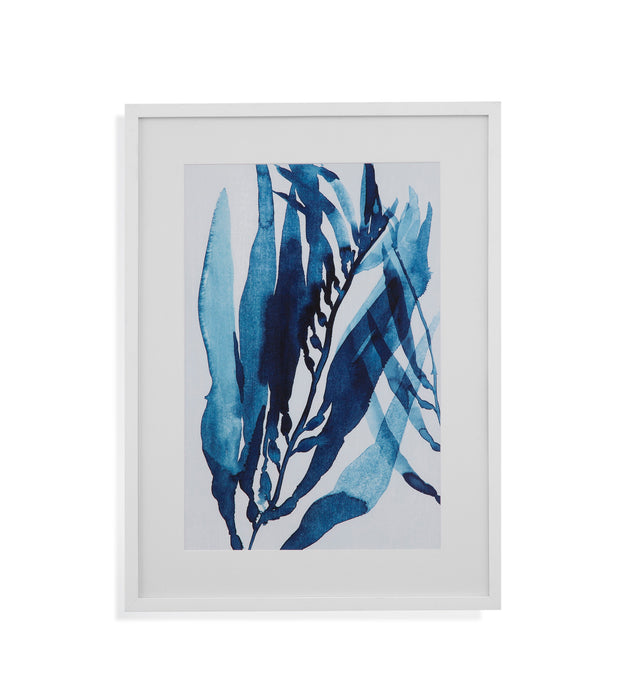 Blue Drift II - Framed Print - Blue