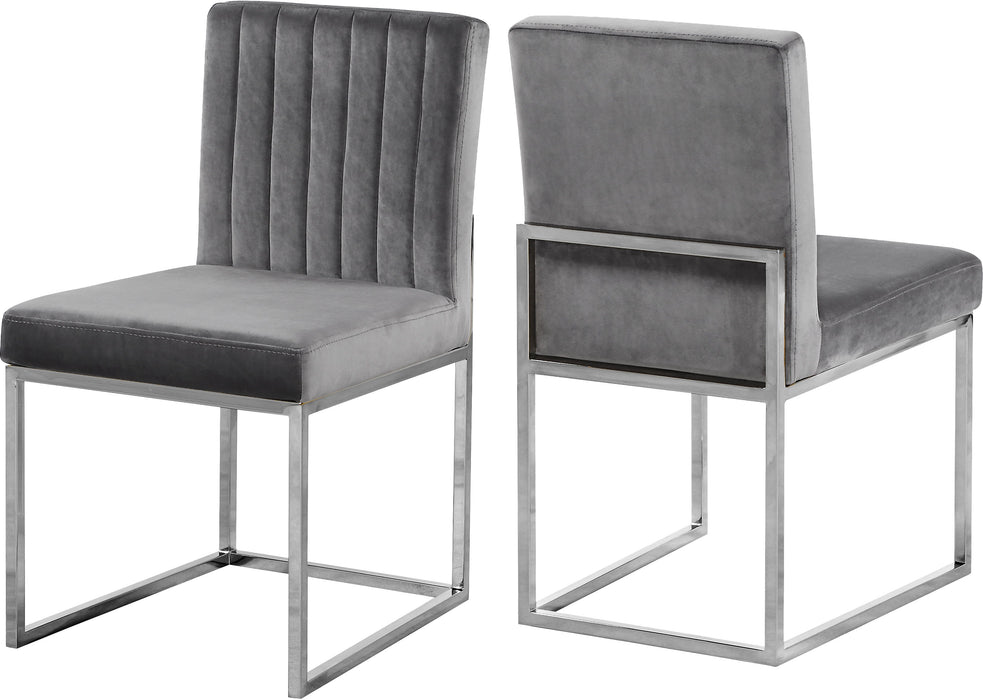 Giselle - Dining Chair with Chrome Base (Set of 2)