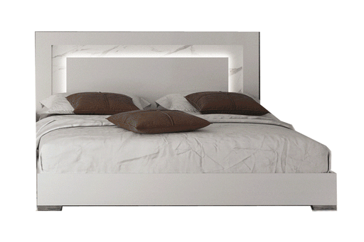 ESF Status Italy Carrara King Size Bed/w Light i28793