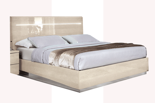 ESF Camelgroup Italy Legno bed Queen Size with Led IVORY BETULLIA SABBIA i29423