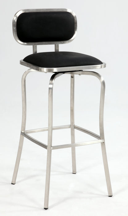 Chintaly 1192 Modern Counter Height Stool w/ Memory Swivel - Black