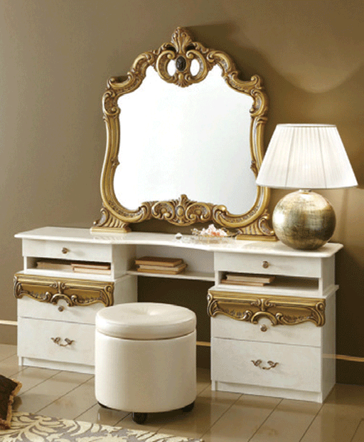 ESF Camelgroup Italy Vanity Dresser Ivory/Gold i31410