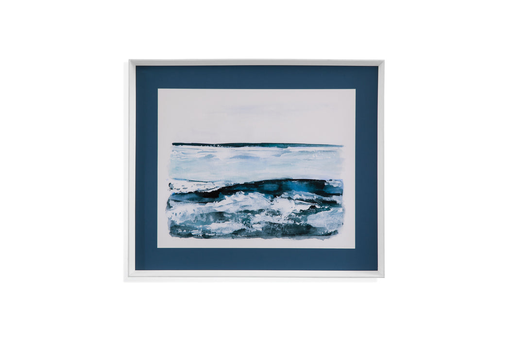 Choppy Surf I - Framed Print - Blue