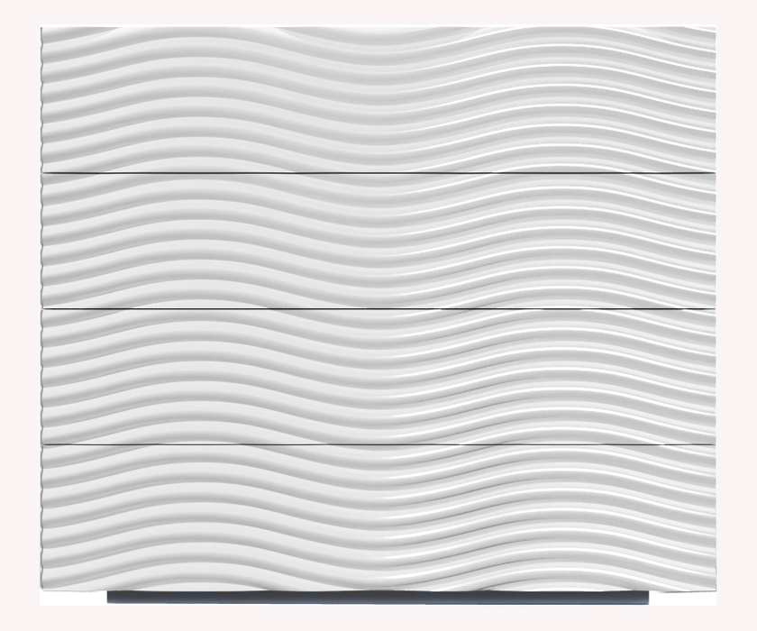 ESF Franco Spain Wave Single Dresser White i36284