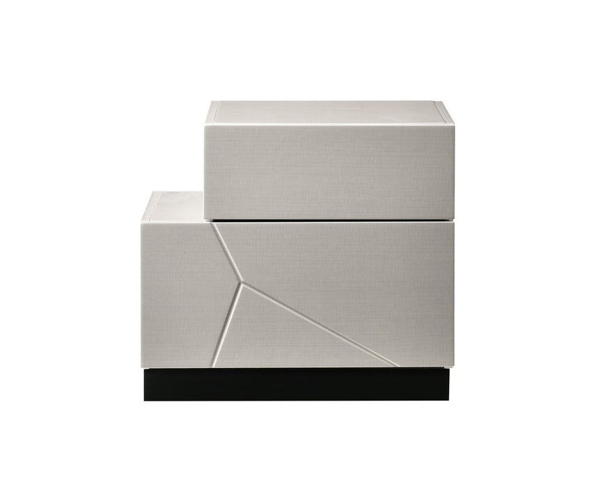 J & M Furniture Turin Night Stand Left Facing in Black/Light Grey