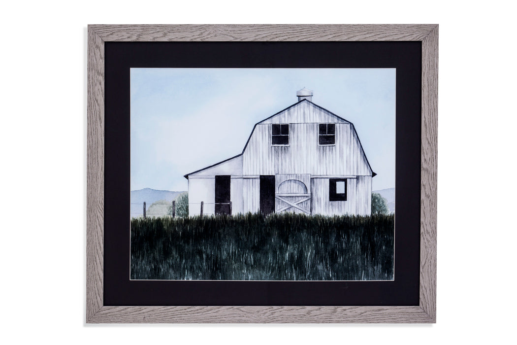 Bygone Barn II - Framed Print - Light Blue