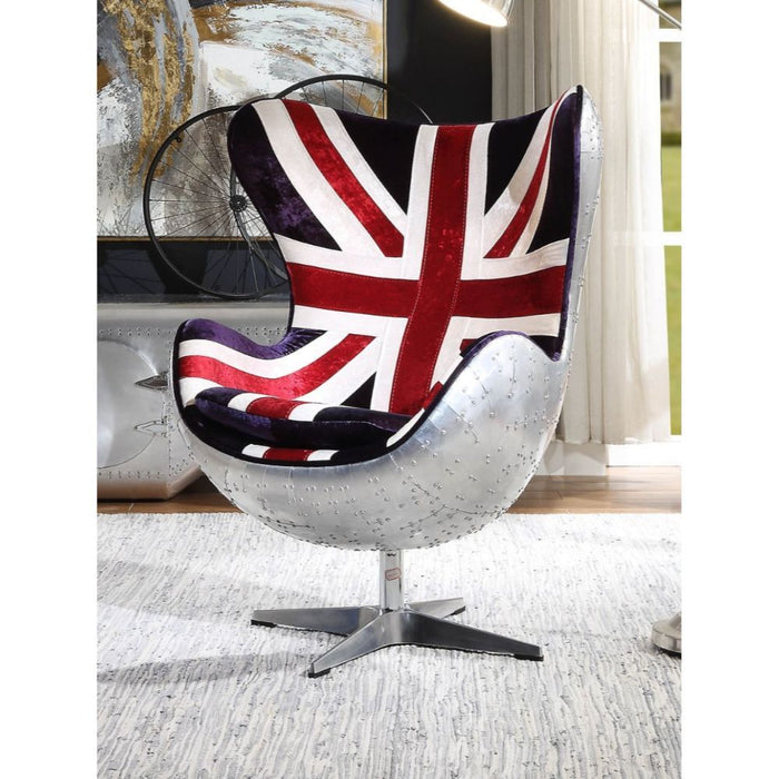 Brancaster - Accent Chair - Pattern Fabric & Aluminum