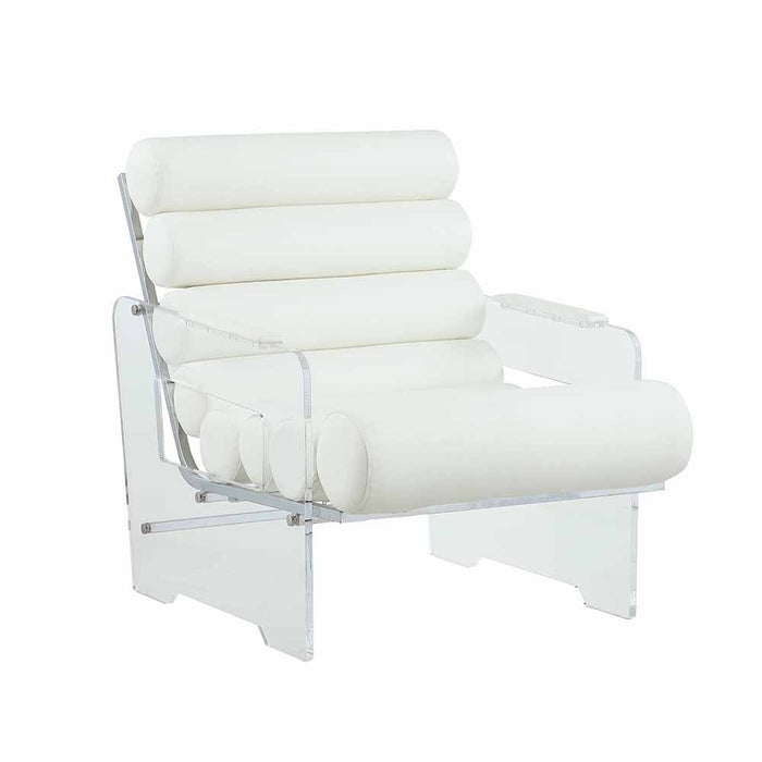 Chintaly 2060-ACC Contemporary Acrylic Frame Accent Chair