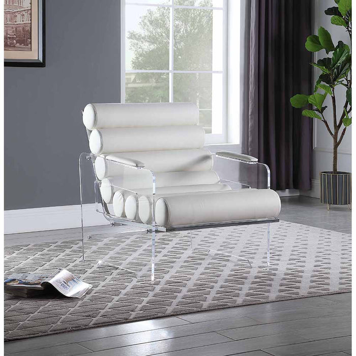 Chintaly 2060-ACC Contemporary Acrylic Frame Accent Chair