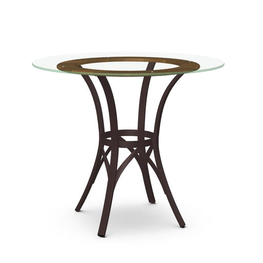 Amisco Kai Pub Table Base with Solid Wood Accent 50707 Counter Height