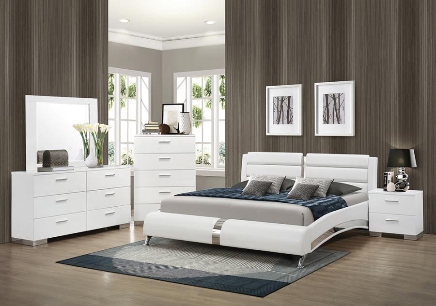 Felicity - Contemporary Upholstered Platform Bed Bedroom Set