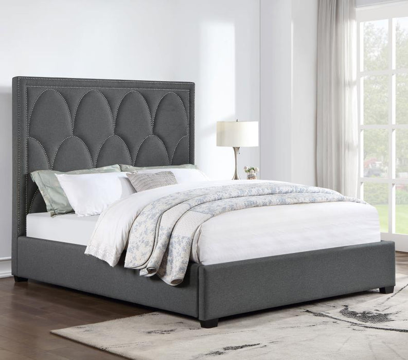 Bowfield - Upholstered Bed With Nailhead Trim
