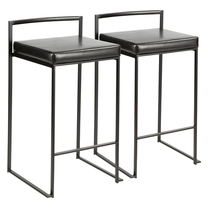 Fuji - Stackable Counter Stool With Cushion (Set of 2)