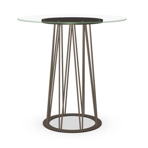 Amisco Calypso Pub Table Base with Wood Veneer Birch Accent 51526-42 Bar Height