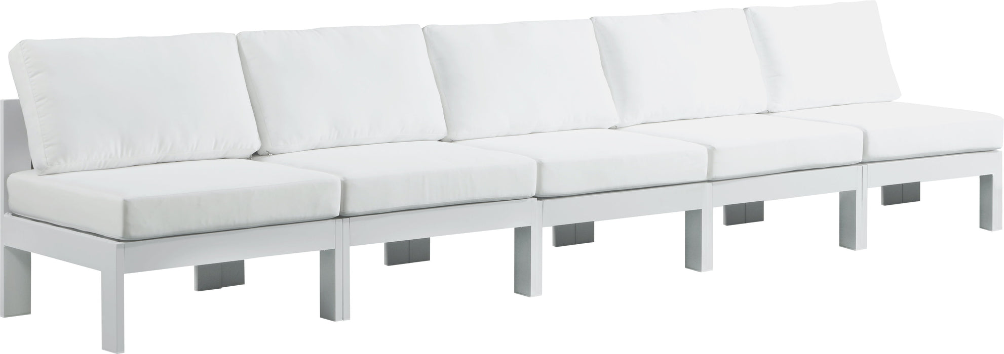 Nizuc - Outdoor Patio Modular Sofa Armless - White
