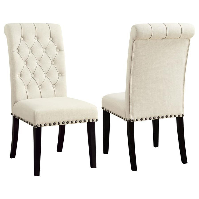 Alana - Tufted Back Upholstered Side Chairs (Set of 2) - Beige