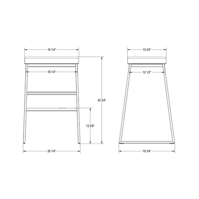 Amisco Zach Non Swivel Stool 40031-30 Bar Height
