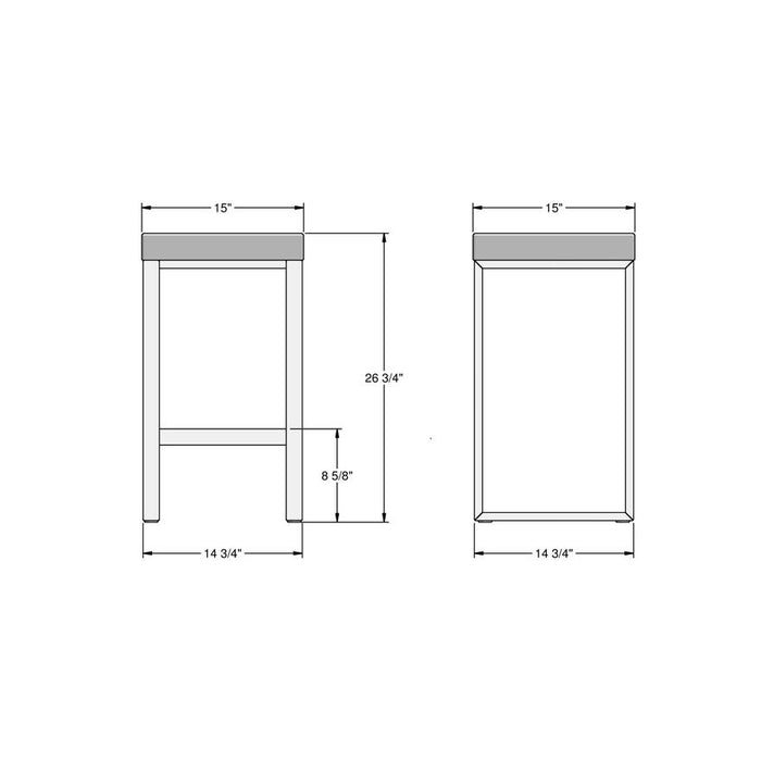 Amisco Aaron Non Swivel Stool 40039-26 Counter Height