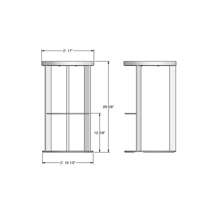 Amisco Allegro Non Swivel Stool 40043-30B Bar Height