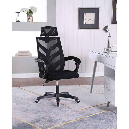 Chintaly 4009-CCH Contemporary Computer Chair w/ Headrest & Padded Arms