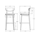 Amisco Hint Non Swivel Stool 40202-30 Bar Height
