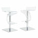 Chintaly 4029-AS Contemporary Pneumatic-Adjustable Stool w/ Acrylic Seat