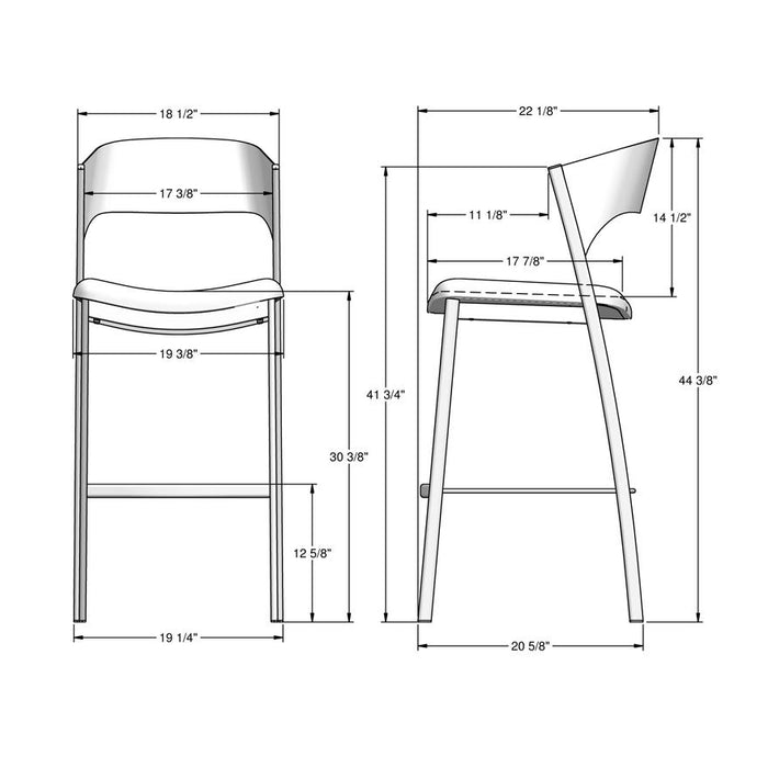 Amisco Nestor Non Swivel Stool 40348-30 Bar Height