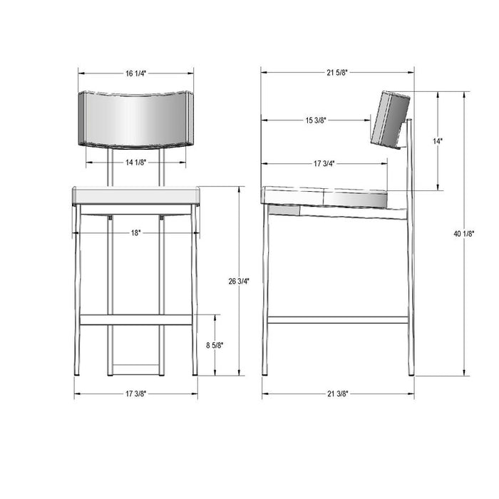 Amisco Lucas Non Swivel Stool 40356-26 Counter Height