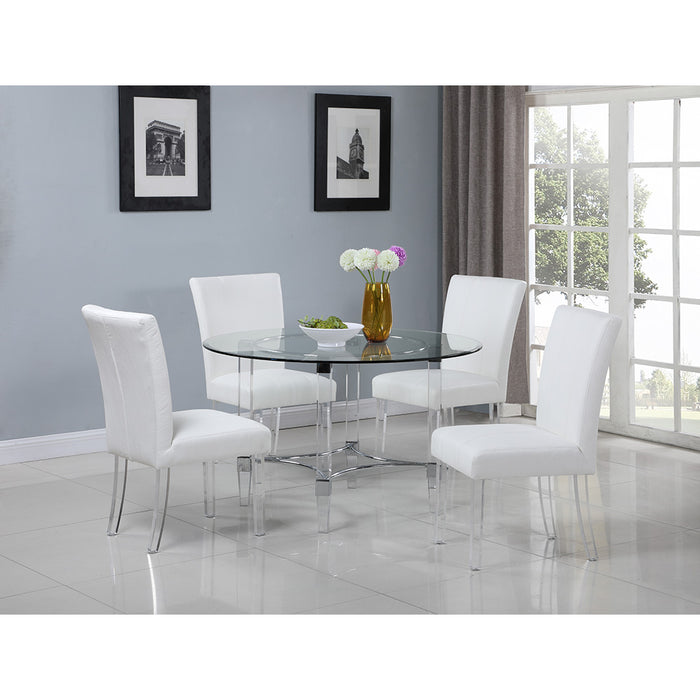 Chintaly 4038 Contemporary Curved Flare-Back Parson Side Chair - 2 per box