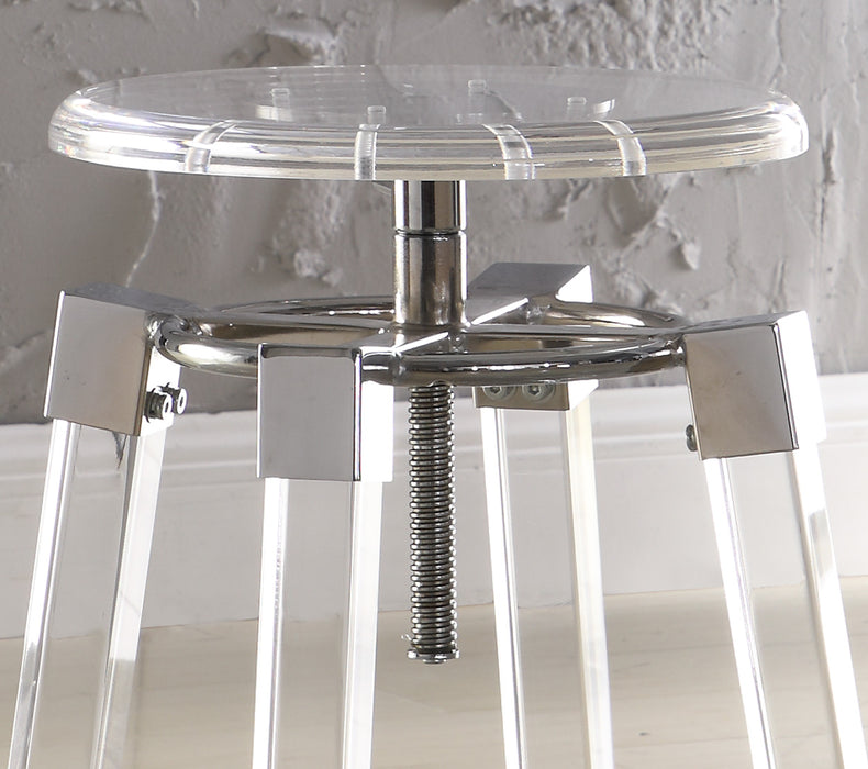 Chintaly 4038-AS Contemporary Rotation-Adjustable Acrylic Stool