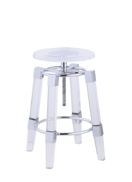 Chintaly 4038-AS Contemporary Rotation-Adjustable Acrylic Stool