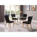 Chintaly RILEY-SC Contemporary Side Chair w/ Golden Legs - 2 per box - Black